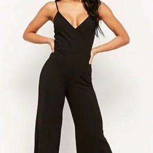F21 Ribbed Cropped Cutlotte Jumpsuit